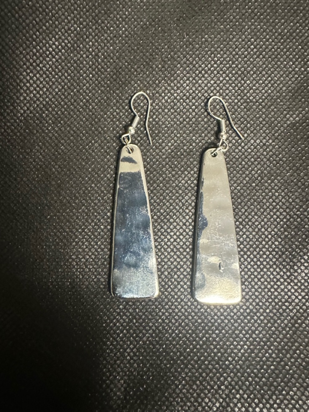 Silver Tapered Dangle Earrings - Women Jewelry